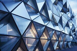 AI generated Abstract Architecture and modern facade. AI Generated photo