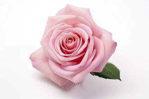 AI generated Pink rose isolated on white background. AI Generated photo