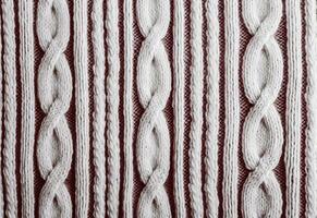 AI generated Knitted sweater texture, background with copy space. AI Generated photo