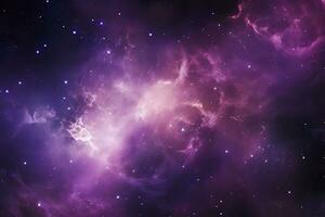 AI generated Purple Galaxy space stars in Outer Space. AI Generated photo