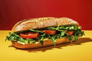 AI generated Gourmet sandwich. AI Generated photo