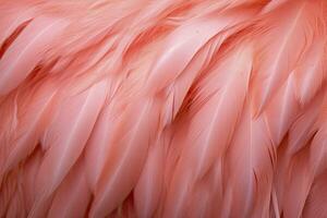 AI generated Flamingo Feather background. AI Generated photo