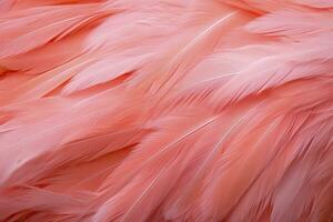 AI generated Flamingo Feather background. AI Generated photo