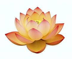 AI generated Lotus flower on white background. AI Generated photo