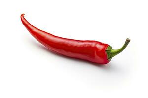 AI generated A Red chili pepper is isolated on a white background. AI Generated photo