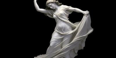 AI generated Marble statue of a ballerina. Generative AI photo