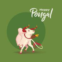 vector happy pongal festival artistic background design vector