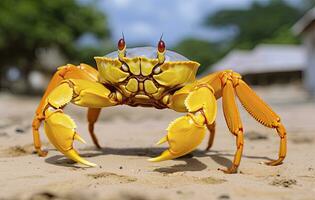 AI generated Yellow land crab. AI Generated photo