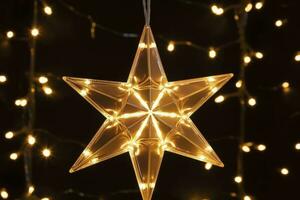 AI generated Christmas Star Decorations. AI Generated photo