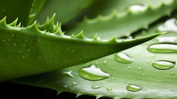 AI generated Visualizing the presentation of the plant Aloe Vera. Generative AI photo