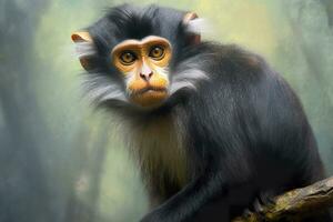 AI generated Wolfs Mona Monkey. Generative AI photo