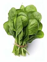 AI generated Bunch of spinach isolated on white background. AI Generated photo