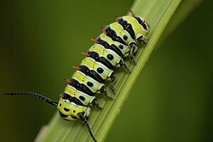 ai generado oruga encajar mariposa. generado ai. foto