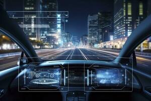 AI generated Modern smart car technology photo