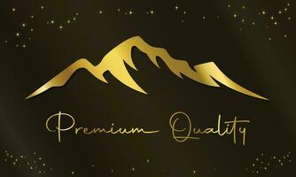 premium quality mountain design for golden jewelry necklace vector
