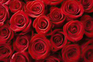 AI generated Red Rose Background for Valentine's Day. AI Generated photo