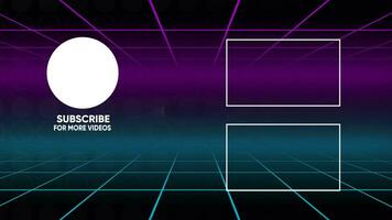 Youtube end screen stock video template V21