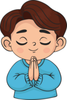 portrait praying  boy png