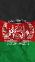 Afghanistan Vertical Flags Closeup Seamless Looping Background, Looped Bump Texture Cloth Waving Slow Motion, Status, 3D Rendering video