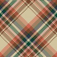 Seamless pattern of scottish tartan plaid. Repeatable background with check fabric texture. Vector backdrop striped textile print.