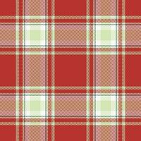 Plaid seamless pattern in red. Check fabric texture. Vector textile print.