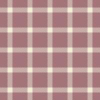 Cross fabric pattern background, velvet plaid texture check. Golf tartan seamless vector textile in red and antique white colors.