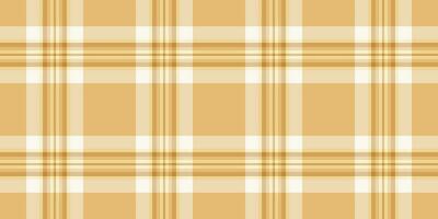 Window fabric pattern check, infinity tartan vector plaid. Comfortable textile background seamless texture in amber and orange colors.