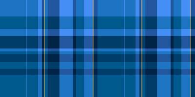 Tribal textile tartan check, design background pattern texture. Rough seamless fabric vector plaid in blue and cyan colors.