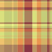 Amber background seamless texture, classic pattern textile check. Postcard tartan fabric vector plaid in orange and amber colors.