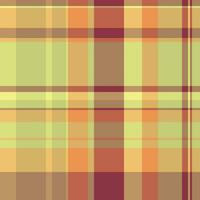 Amber background seamless texture, classic pattern textile check. Postcard tartan fabric vector plaid in orange and amber colors.