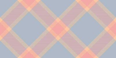 Gift tartan seamless plaid, poster fabric check background. Chequered textile texture vector pattern in pastel and red colors.