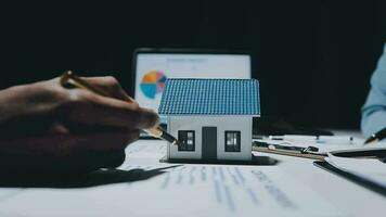 Home loan insurance, Male lawyer or judge Consult with client and working with Law books, report the case on table in office, Law and justice concept. video