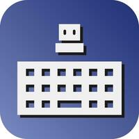 Wireless Keyboard Vector Glyph Gradient Background Icon For Personal And Commercial Use.