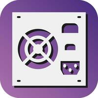 Power Supply Vector Glyph Gradient Background Icon For Personal And Commercial Use.