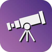 Telescope Vector Glyph Gradient Background Icon For Personal And Commercial Use.