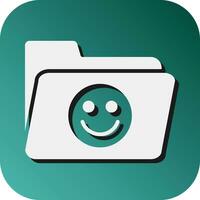 Smile Vector Glyph Gradient Background Icon For Personal And Commercial Use.