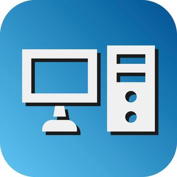 computadora vector glifo degradado antecedentes icono para personal y comercial usar.