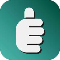 Hand Gesture Vector Glyph Gradient Background Icon For Personal And Commercial Use.