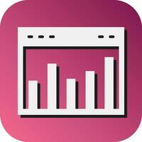 Statistics Vector Glyph Gradient Background Icon For Personal And Commercial Use.