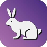 Rabbit Vector Glyph Gradient Background Icon For Personal And Commercial Use.