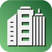 City Vector Glyph Gradient Background Icon For Personal And Commercial Use.