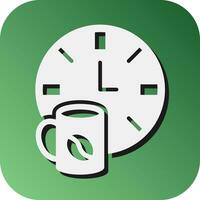 Coffee Time Vector Glyph Gradient Background Icon For Personal And Commercial Use.