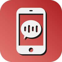 Audio Vector Glyph Gradient Background Icon For Personal And Commercial Use.