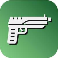 Gun Vector Glyph Gradient Background Icon For Personal And Commercial Use.