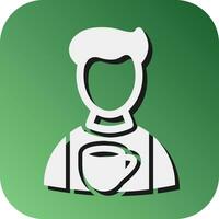 barista vector glifo degradado antecedentes icono para personal y comercial usar.