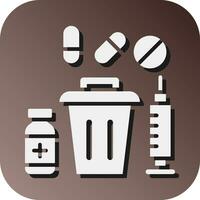 Biomedical waste Vector Glyph Gradient Background Icon For Personal And Commercial Use.