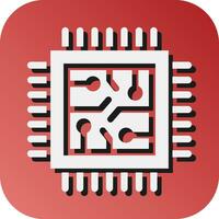Cpu Vector Glyph Gradient Background Icon For Personal And Commercial Use.