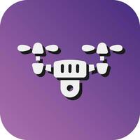 Quadrocopter Vector Glyph Gradient Background Icon For Personal And Commercial Use.