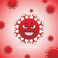 ilustración gráfico vector de corona virus en Wuhan, corona virus infección. 2019-nvoc virus.corona virus microbio.