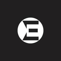 Initial letter E logo template design in round shape. Logo icon design template element. Simple vector sign illustration in modern style.
